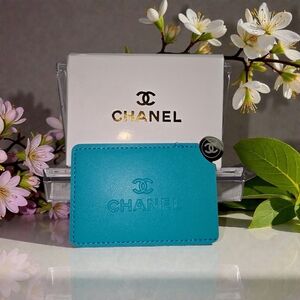 Chanel Turquoise Card Holder